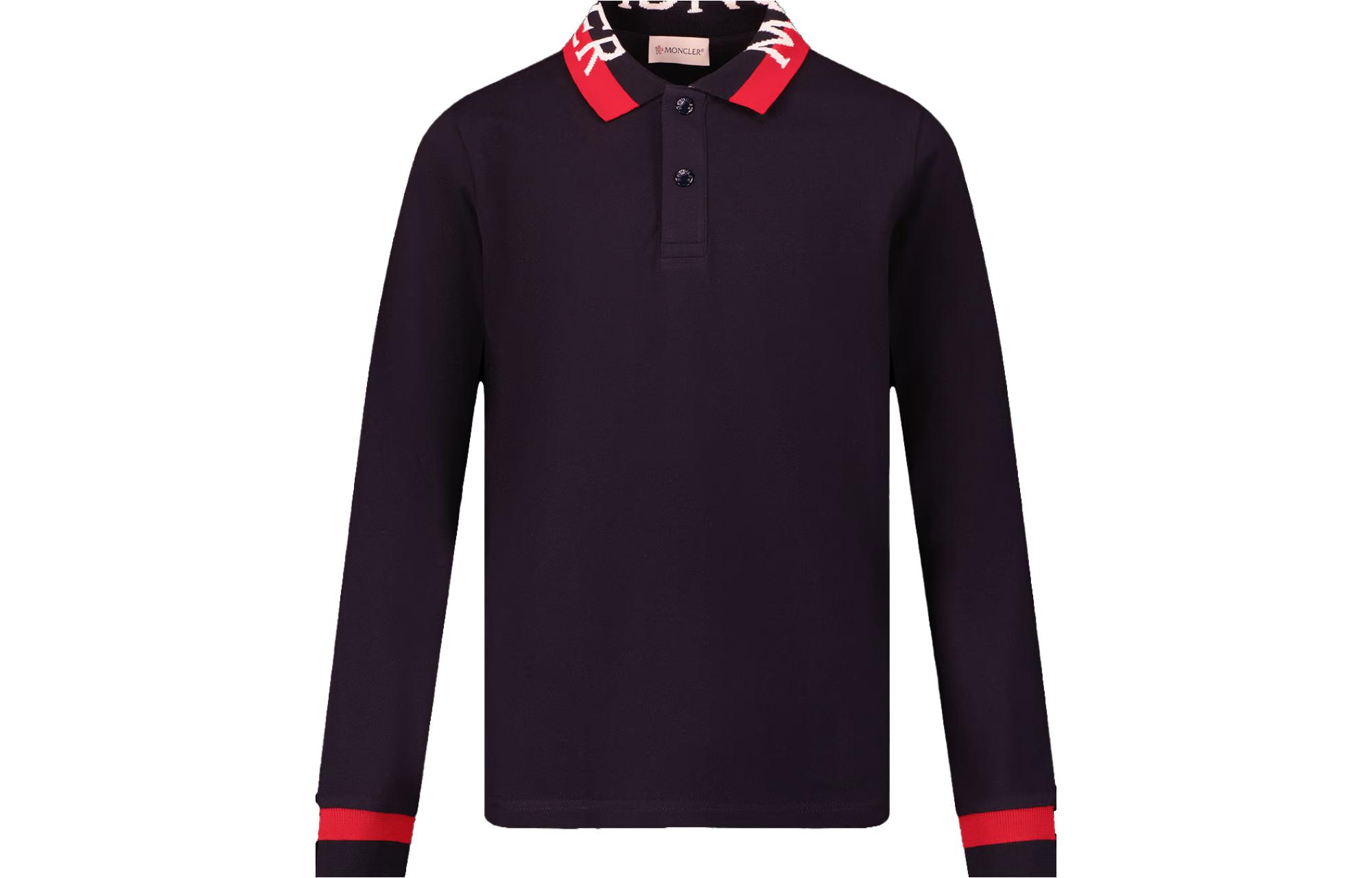 Детская футболка-поло Moncler (синяя)