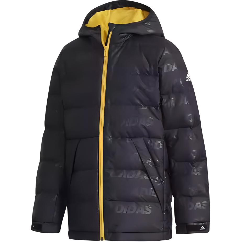 Пуховик adidas куртка с капюшоном (черный)