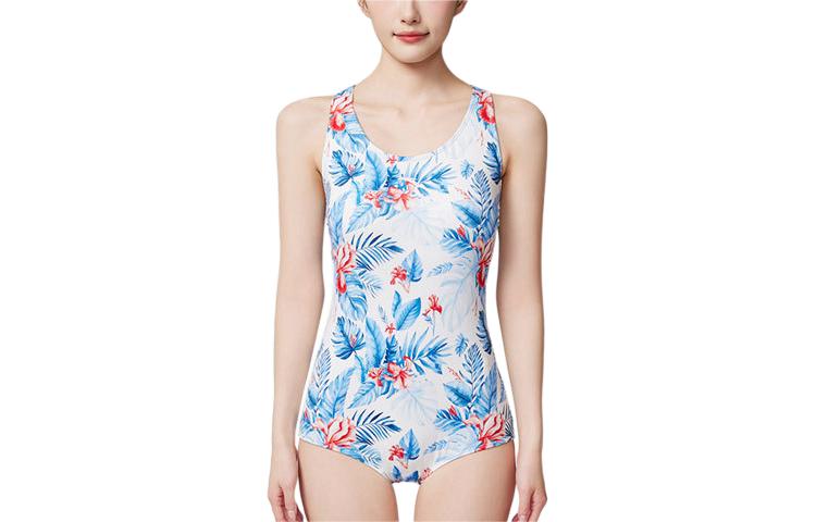 Anta One piece Swimsuit Women’s White/Blue/Red