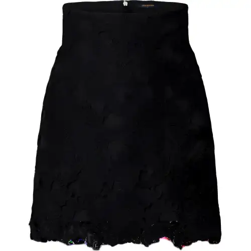 Lv Floral Lace Mini Skirt
