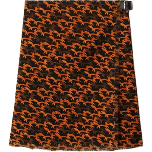 Burberry Casual Long Skirt Women's Black