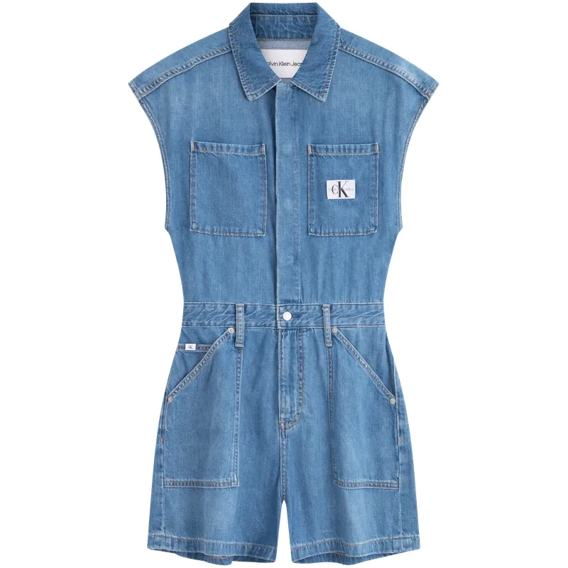 CALVIN KLEIN Denim Shorts Women's Light Blue