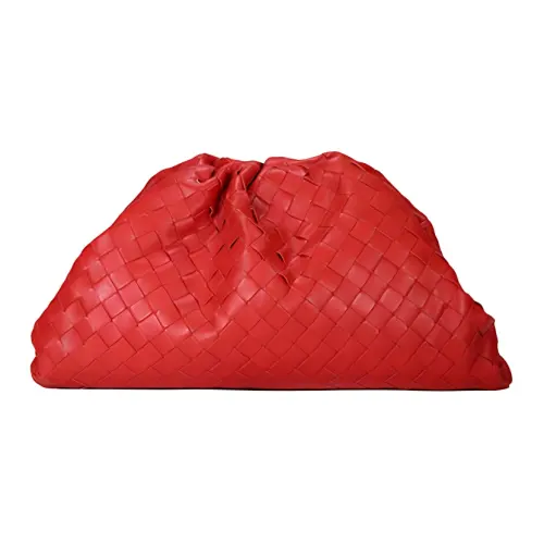 Bottega Veneta Sheepskin Clutch Small Women's Red