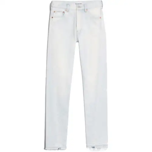 Balenciaga Jeans Women's Light Blue Moderate Tapered Pants