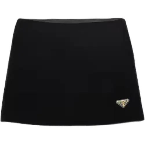 PRADA Casual Short Skirts Women's Black
