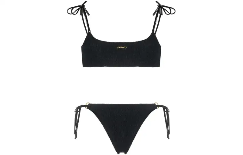 OFF-WHITE Crinkled-effect Bikini