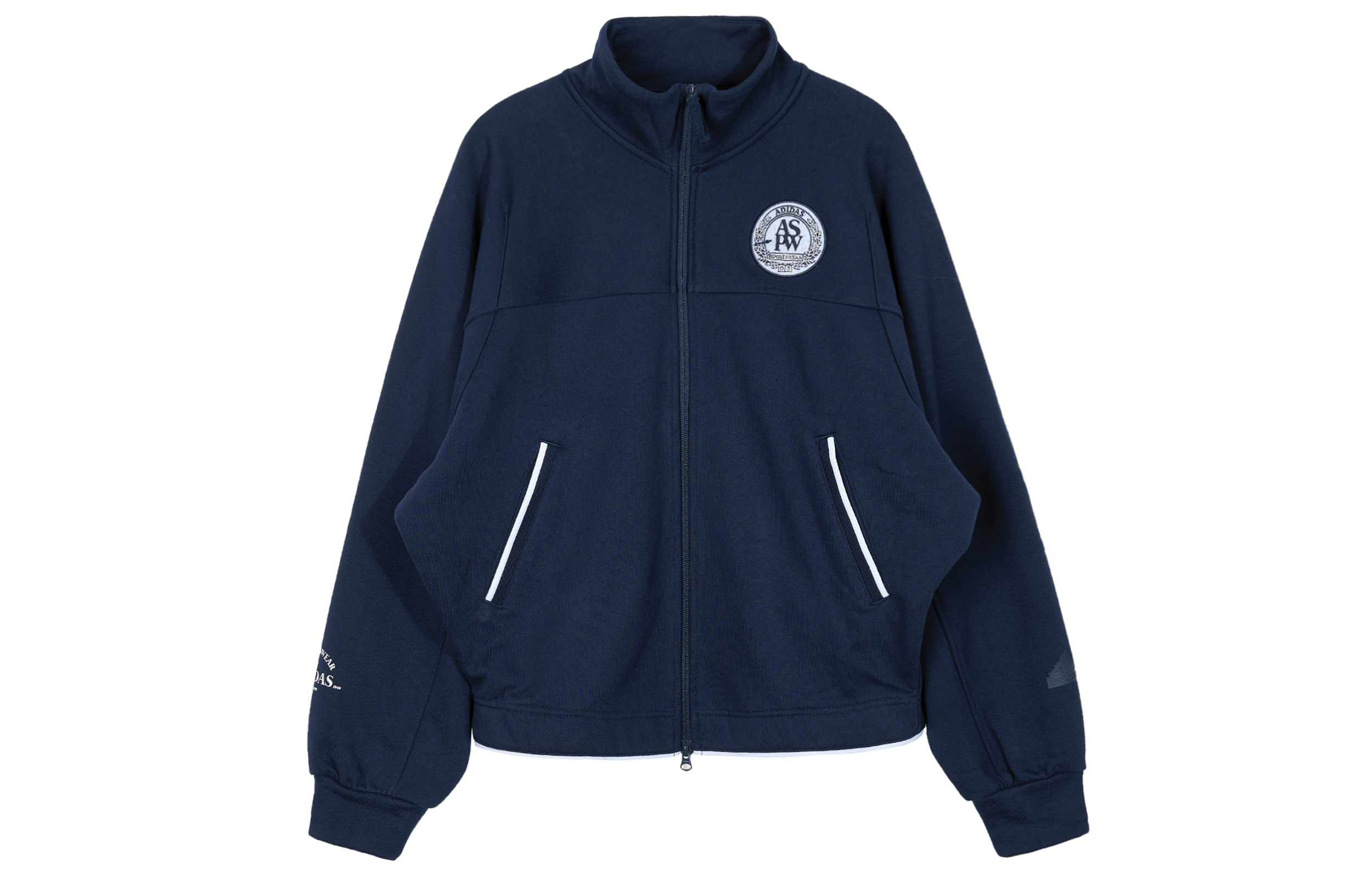 adidas Women’ss Letter Embroidered Running Training Jacket Blue