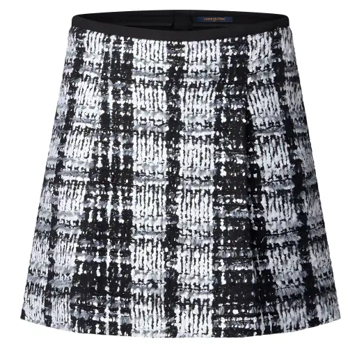 LOUIS VUITTON Graphic Tweed Mini Skirt