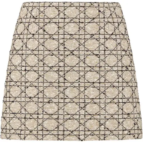 DIOR SS25 Casual Short Skirts Women's Beige