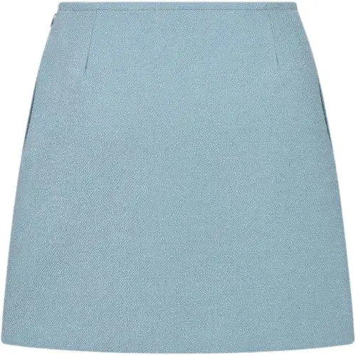 DIOR FW24 Casual Short Skirts Women's Light Blue