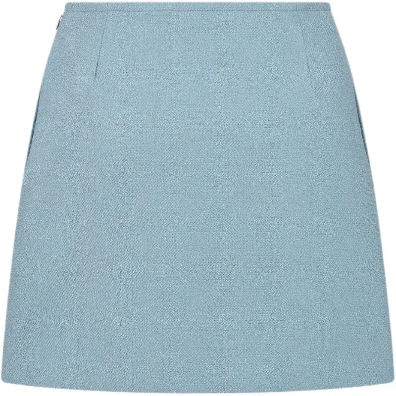DIOR FW24 Casual Short Skirts Women's Light Blue