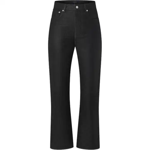 LOUIS VUITTON Monogram Jeans Women's Black