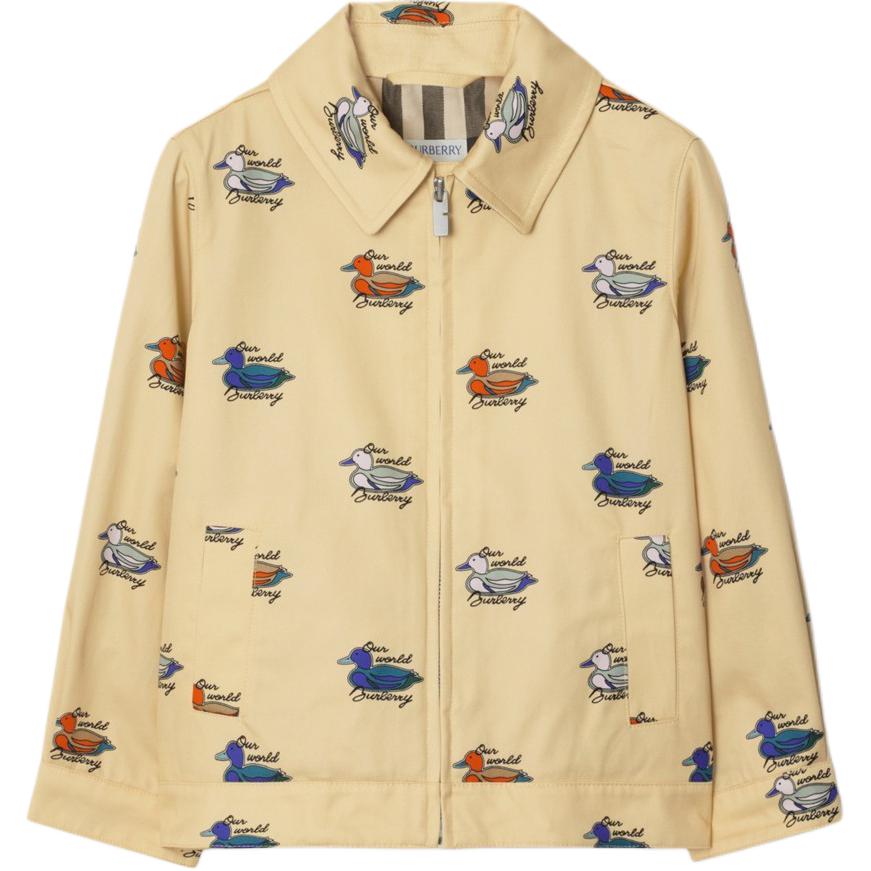 Мужская куртка Burberry с логотипом (бежевая)