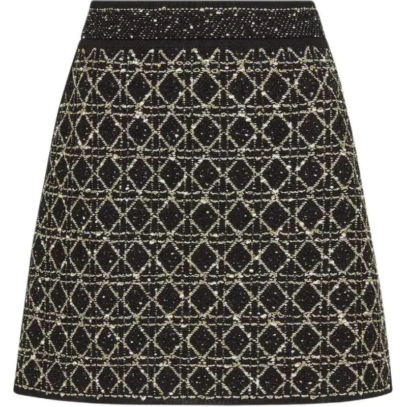 DIOR SS25 Casual Short Skirts Women's Black Gold