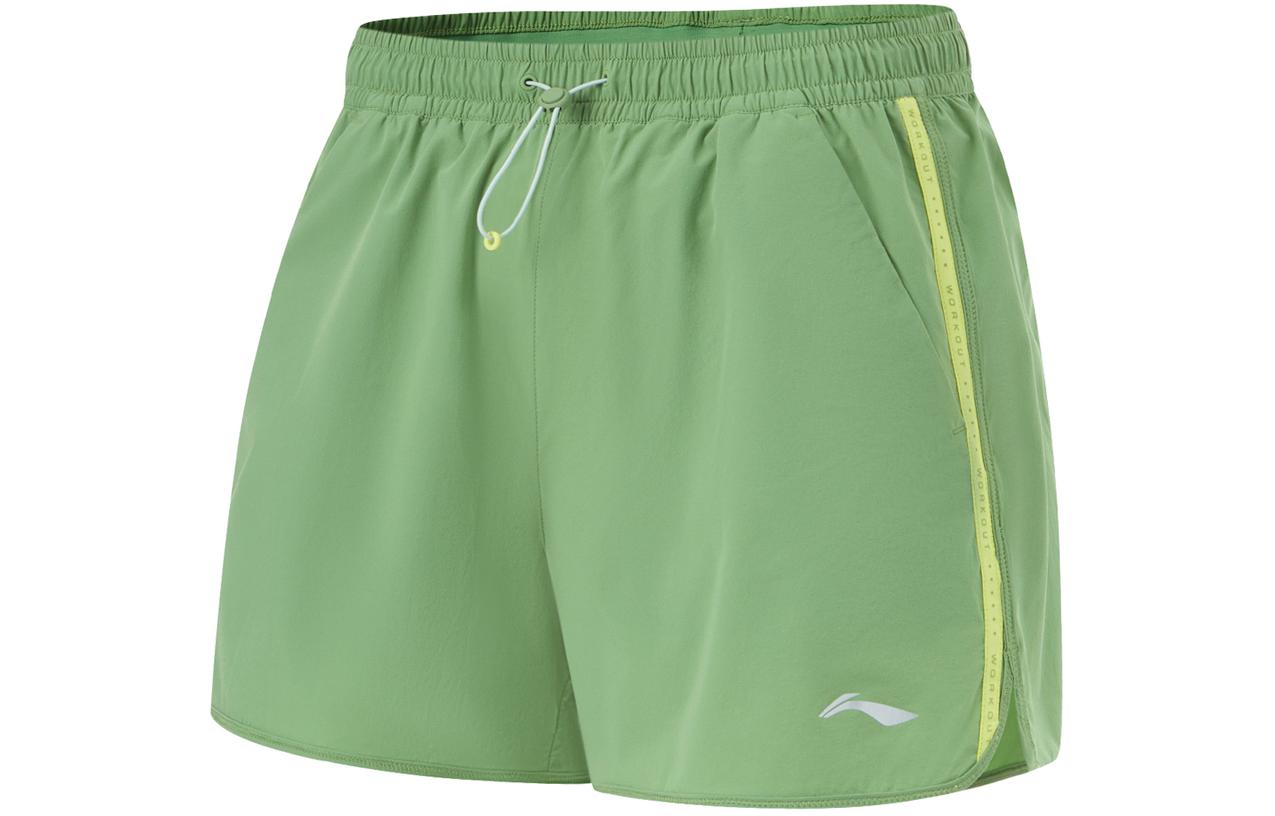 Li Ning Fitness Series Sports Shorts Women’s Stone Moss Green