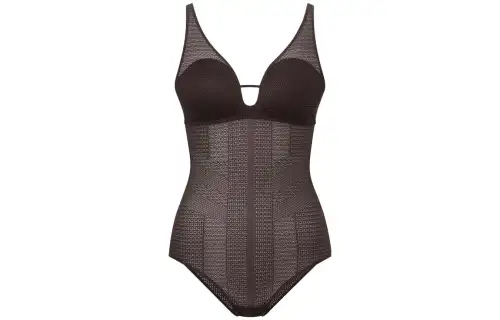 UNIQLO X MAME KUROGOUCHI UNIQLO X Mame Kurogouchi One Piece Swimsuits Women's Dark Umber