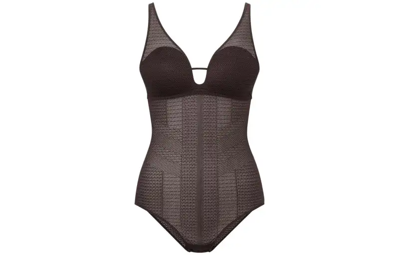 UNIQLO X MAME KUROGOUCHI UNIQLO X Mame Kurogouchi One Piece Swimsuits Women's Dark Umber