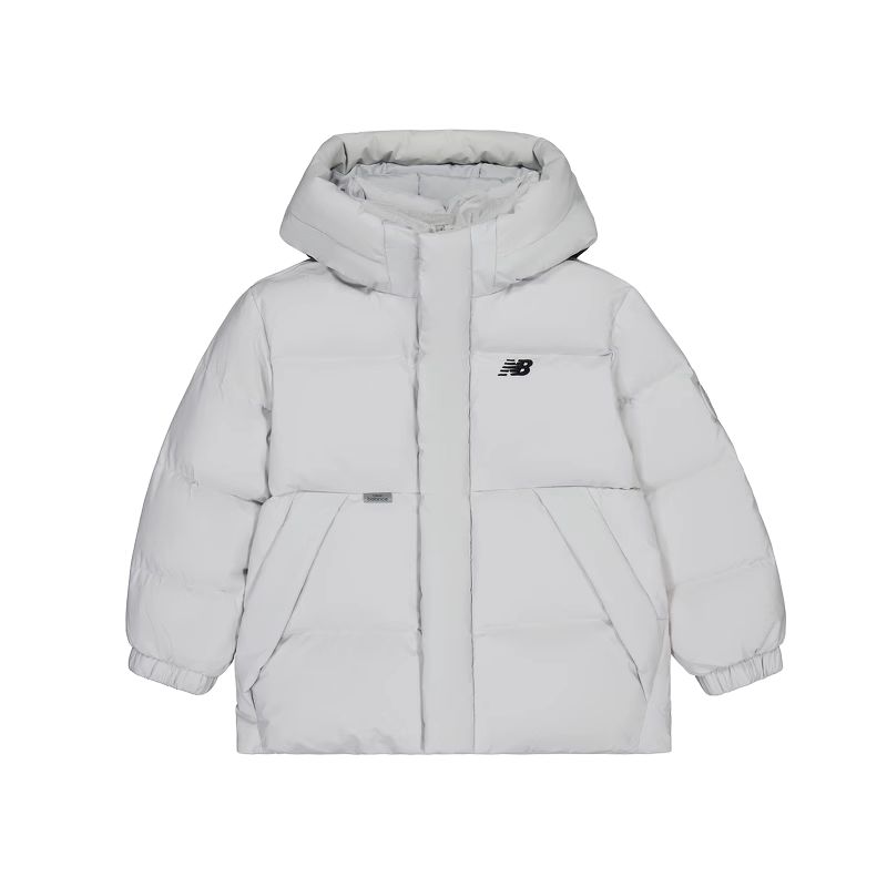 Пуховик New Balance Solid (серебристо-белый)