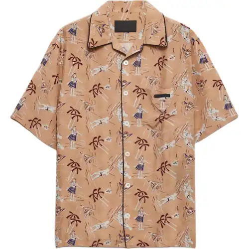 PRADA Pattern Printed Short Sleeved Shirt