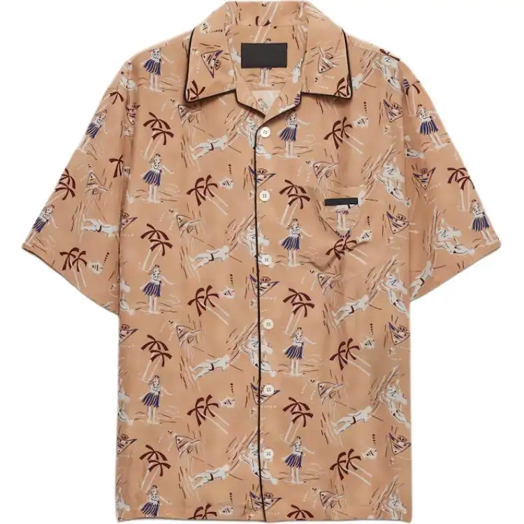PRADA Pattern Printed Short Sleeved Shirt
