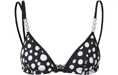 LOUIS VUITTON X Yayoi Kusama Infinity Dots Bikini Top Black/White
