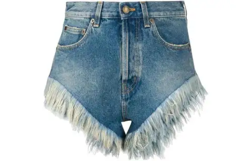 SAINT LAURENT Denim Shorts Women's Blue
