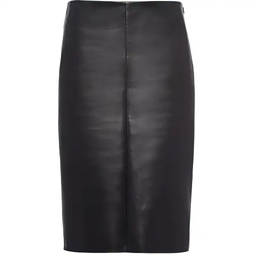 PRADA Nappa Leather Skirt Leather Short Skirts Women's Black