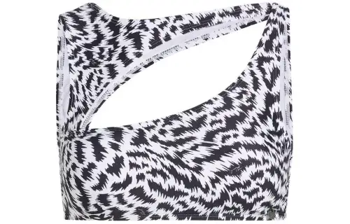 Karl Lagerfeld Animal print Cut out Bikini Top