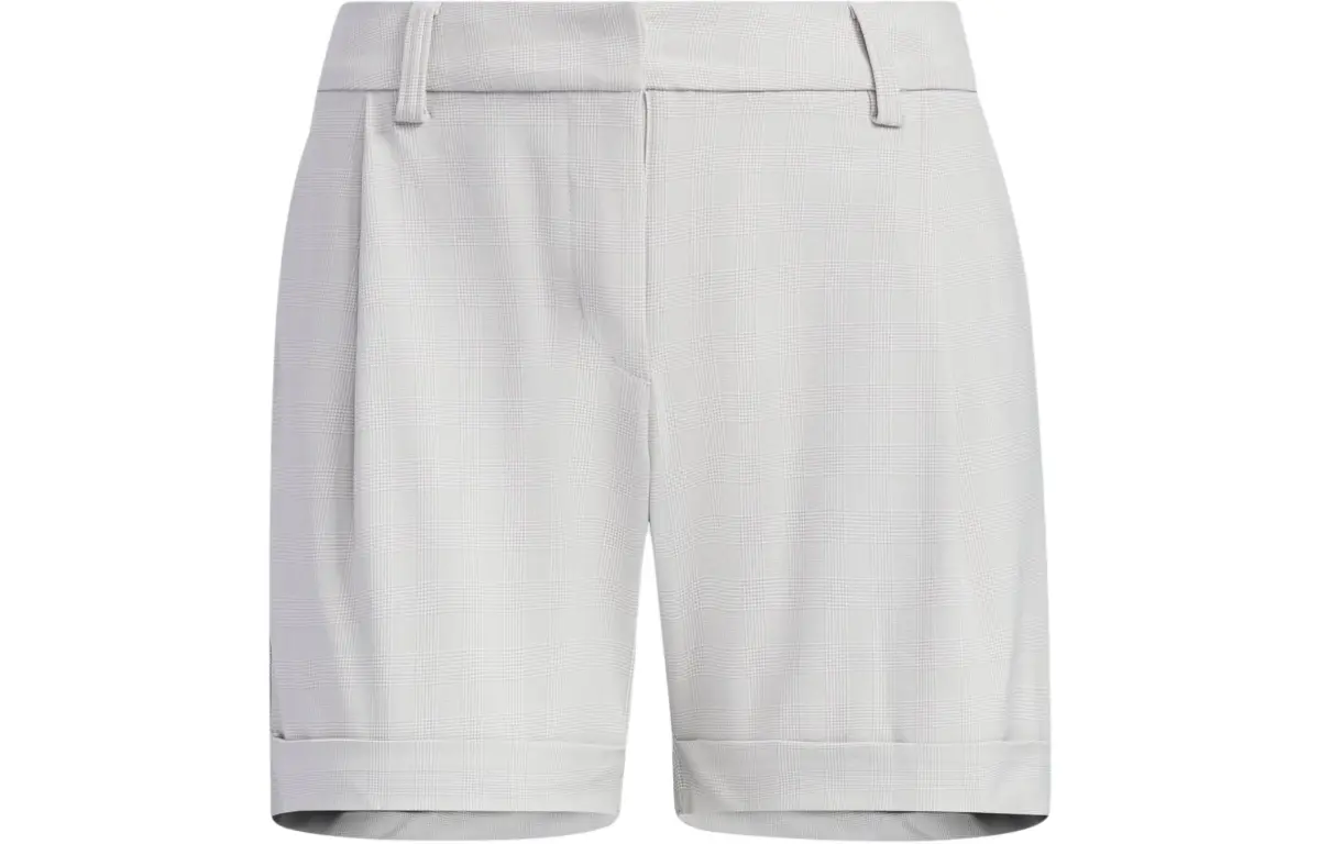 Adidas Checked Pattern 5 Inch Shorts Sports Shorts Women's Light Gray