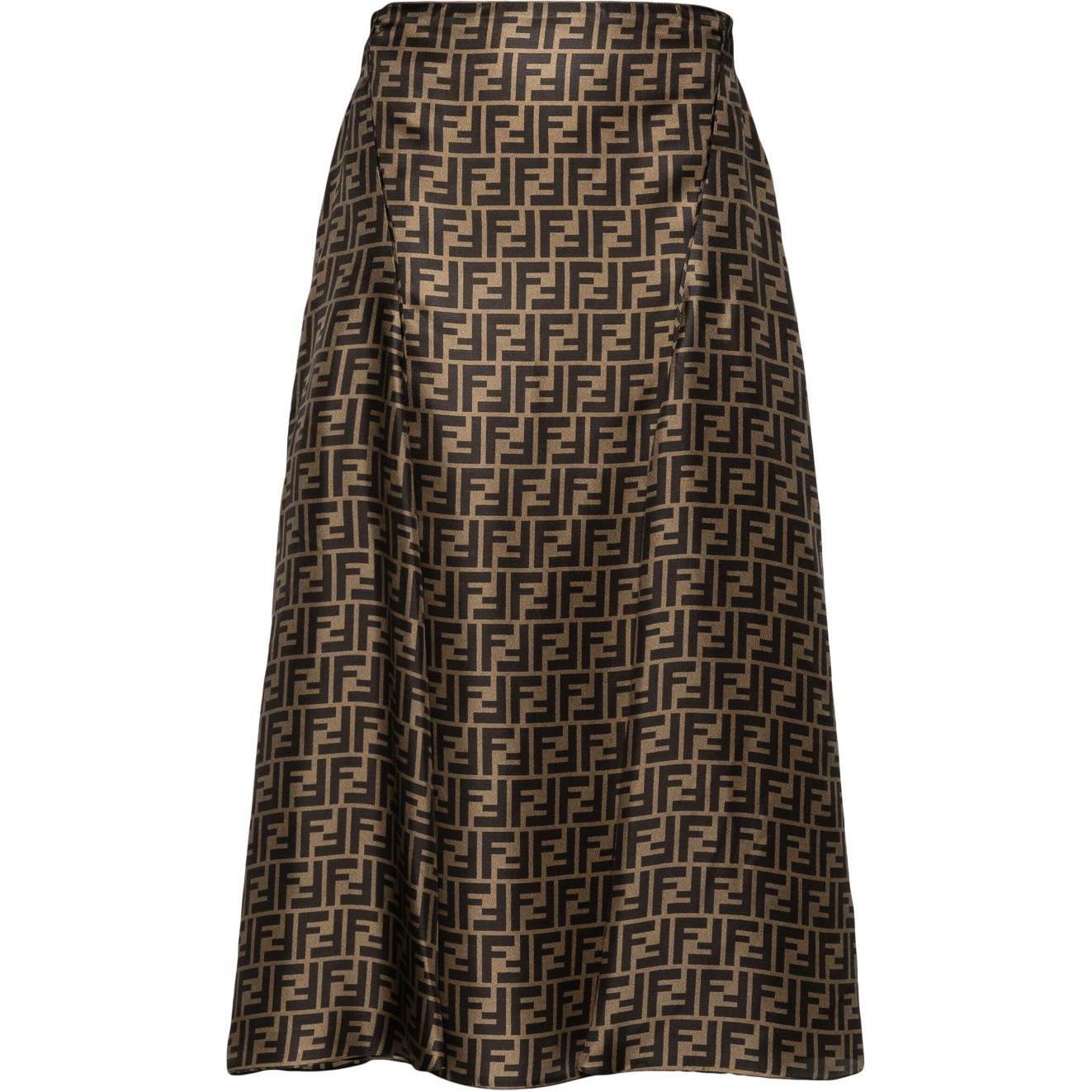 Женская юбка Fendi (коричневая)