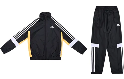 Adidas, black sports suit, with your logo imprint, for teenagers