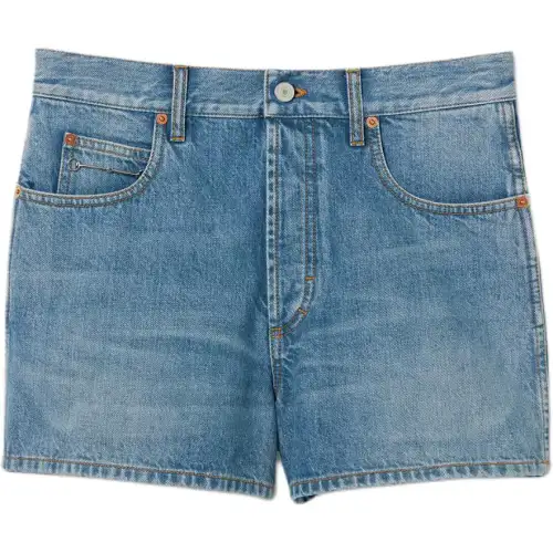 GUCCI Lido Denim Shorts Women's Blue