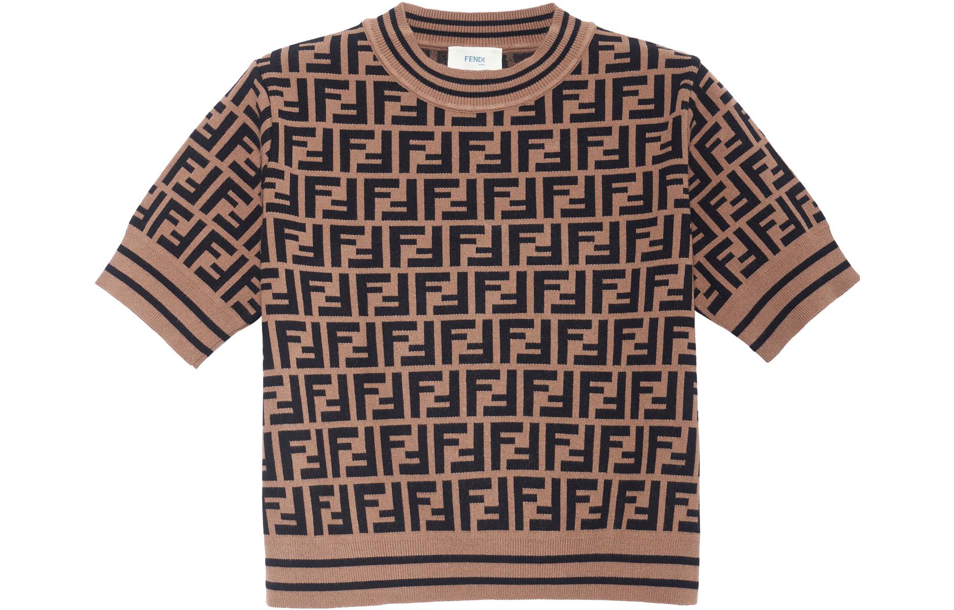 Женский джемпер Fendi FF Logo (коричневый)