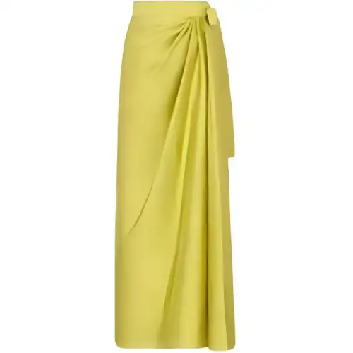 DIOR Casual Long Skirt Women's Yellow