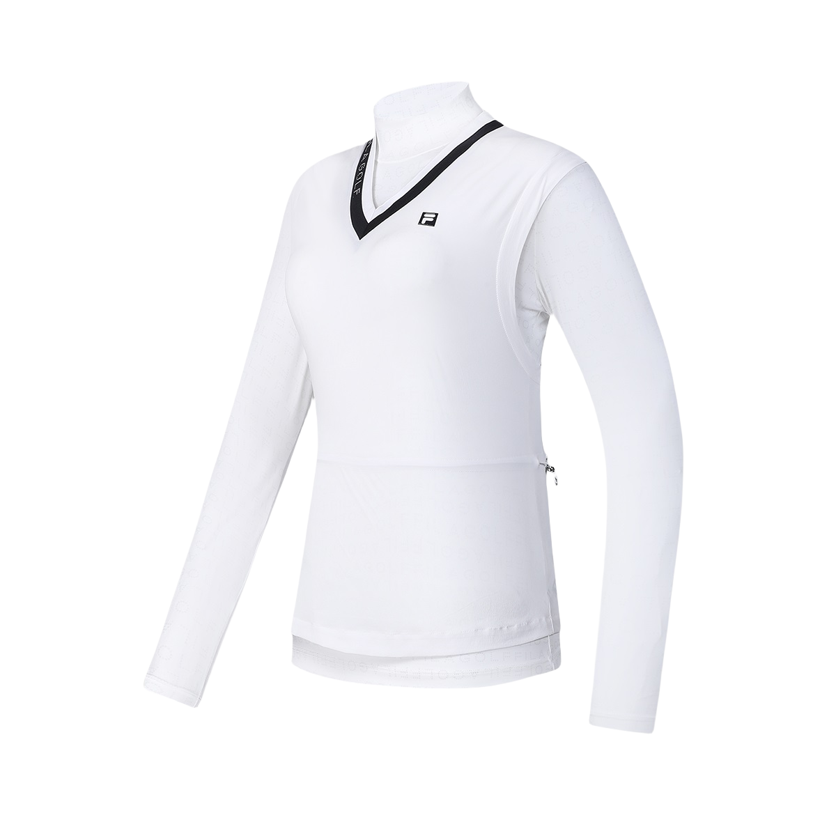 FILA Golf Clothing Women’s Jade White Double Collar Moderate