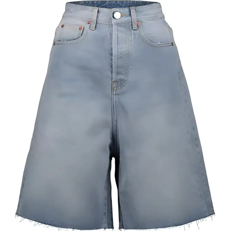 Vetements Wide-Leg Denim Shorts