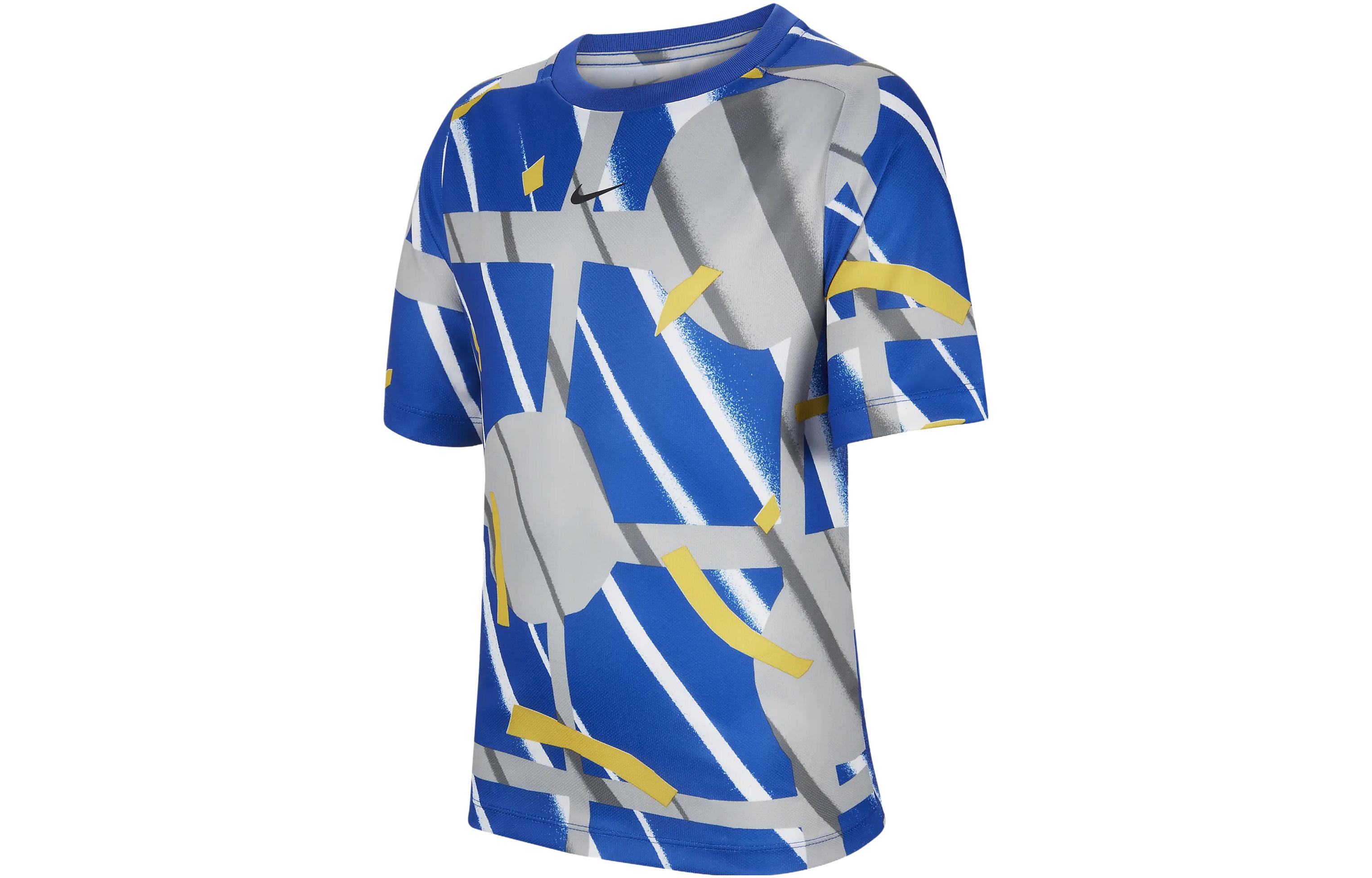 Детская футболка Nike NikeT Dri-FIT Multi Logo (синяя)