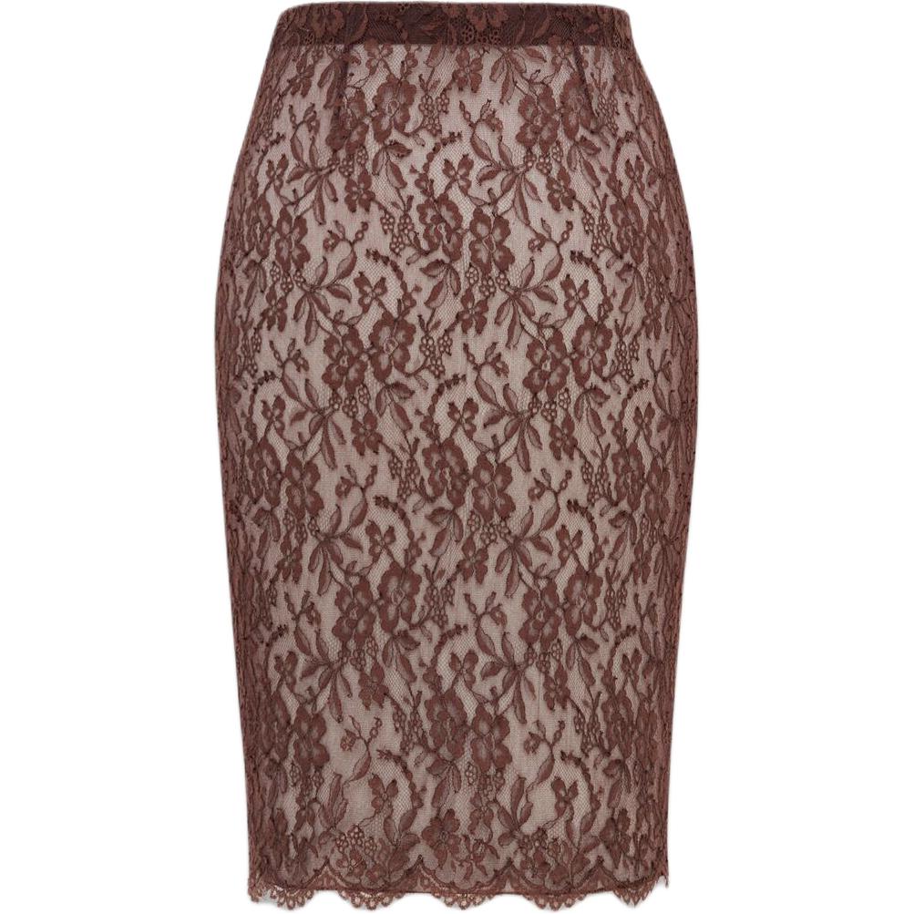 SAINT LAURENT Lace Detailed Pencil Skirt