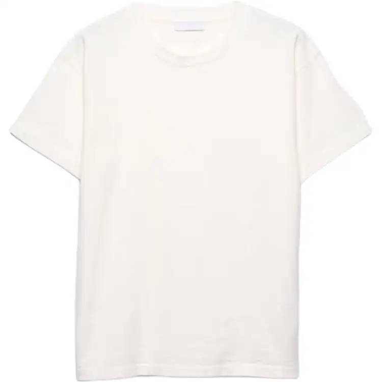 PRADA T Shirts Men's White Crew Neck Moderate Straight Fit
