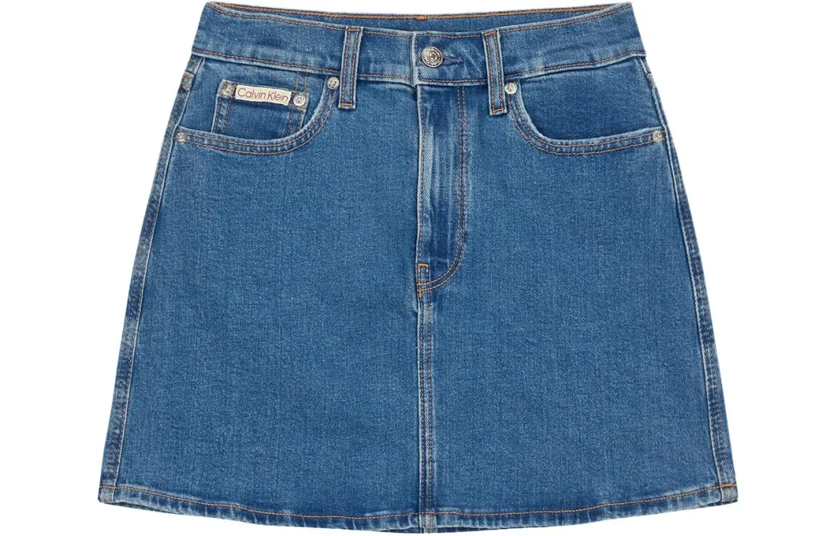 CALVIN KLEIN Denim Collection Denim Short Skirts Women's Blue