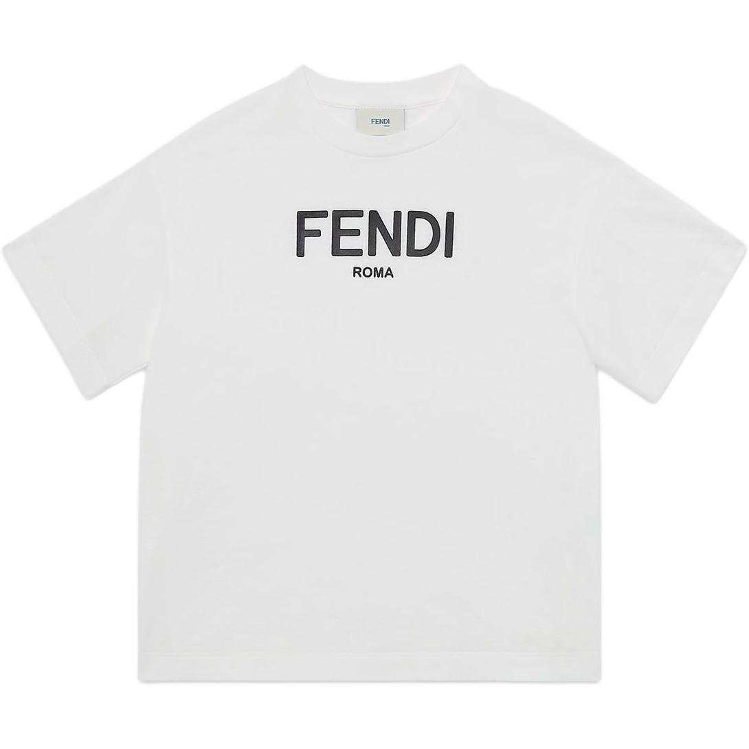 Мужская футболка Fendi с логотипом (белая)