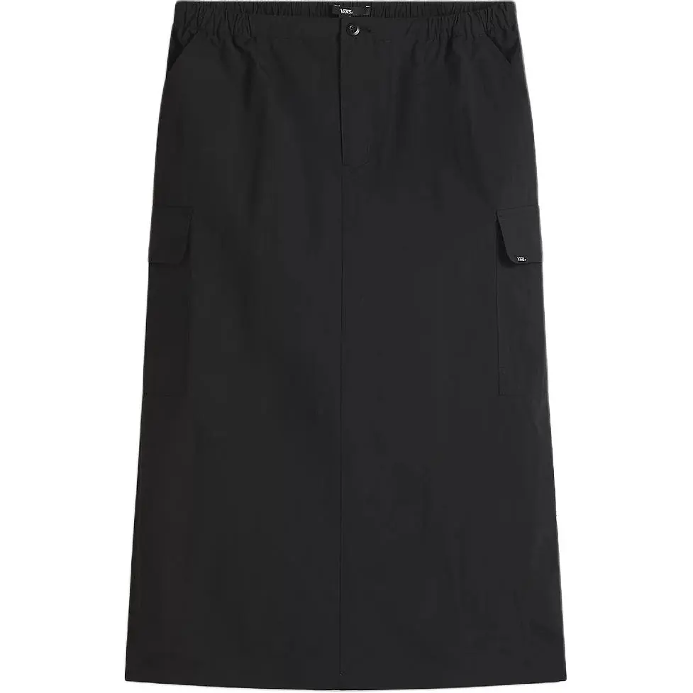 Vans Riley Parachute Cargo Skirt Casual Long Skirt Women's Black
