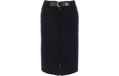 PRADA Fitted Skirt Women's Dark Blue
