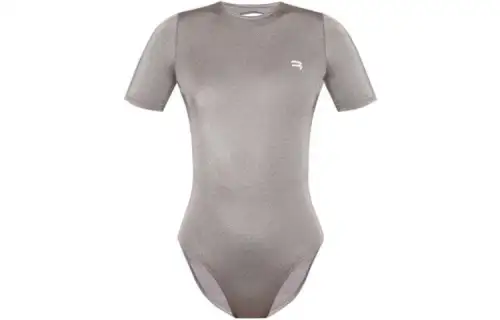 Balenciaga Open Back Swimsuit 'Dark Silver'