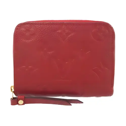 LOUIS VUITTON ZippyCOIN Monogram Empreinte Leather Wallet Women's Cherry