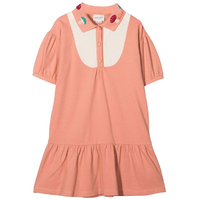 GUCCI Gucci, short sleeve dress, bib, red children's brace, children's clothing