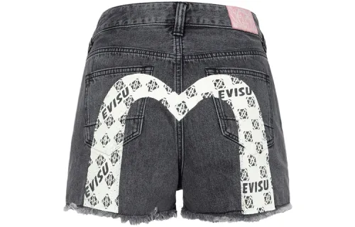 EVISU Denim Shorts Women's Denim Black