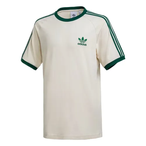 Adidas Originals ADICOLOR 3S T Shirt Men's Magic White Preppy Green Academy Green