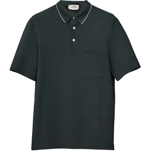 HERMES FW22 Polo Shirt Men's Green