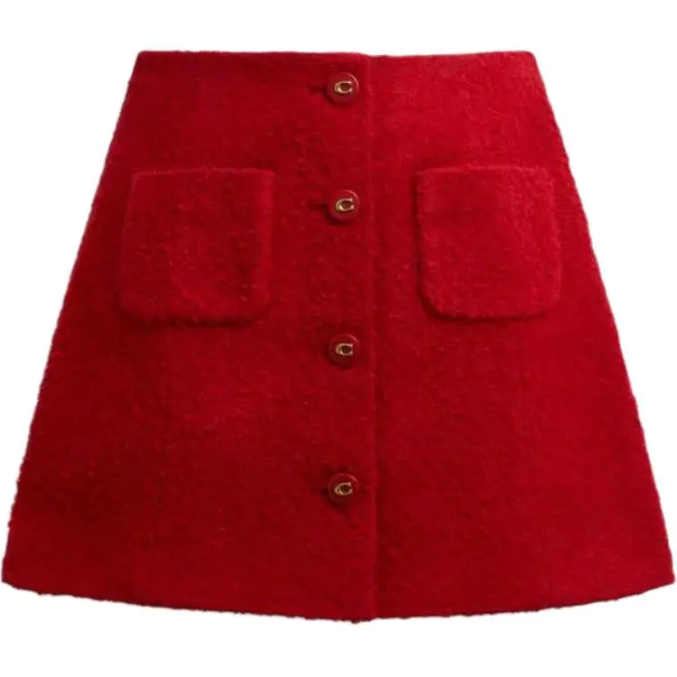 COACH FW24 Casual Short Skirts Women's Red